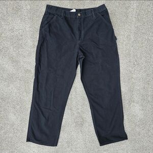 Carhartt Original Fit Distressed Work Pants Black B11 BLK Men's Size 38x32